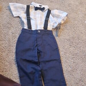 Tahari Boys' White and Black Formal Set